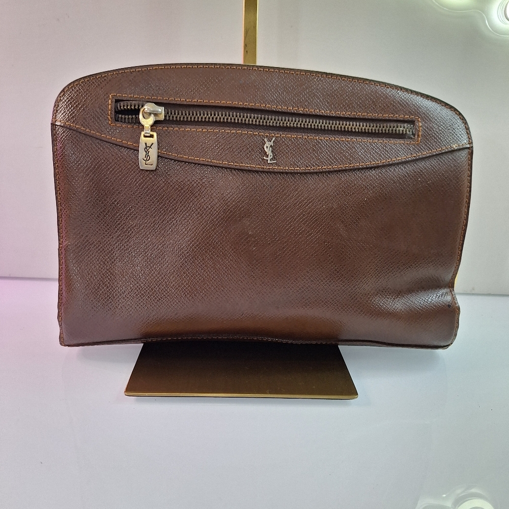Yves Saint Laurent Brown Leather Men's Bag